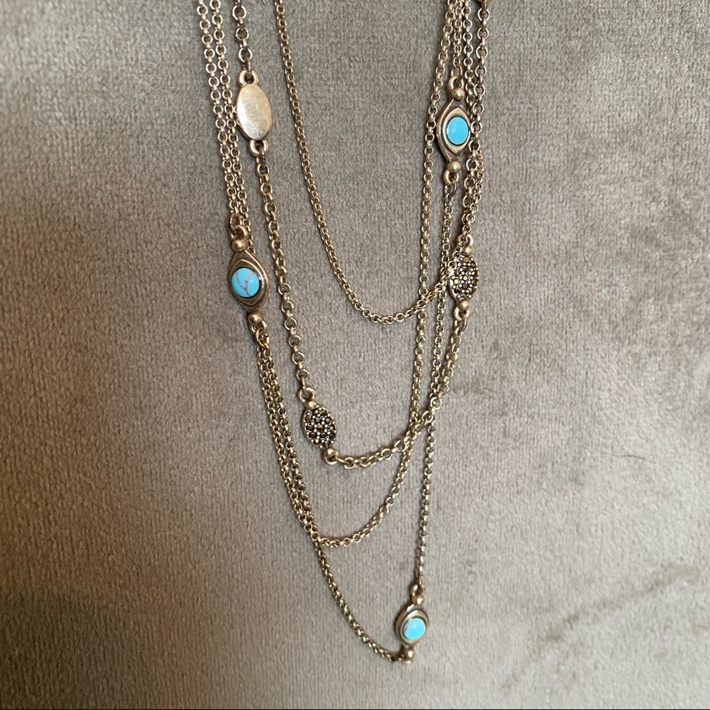 Lucky Brand Multi-Strand Gold Toned Necklace